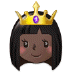 👸🏿 princess: dark skin tone display on Samsung